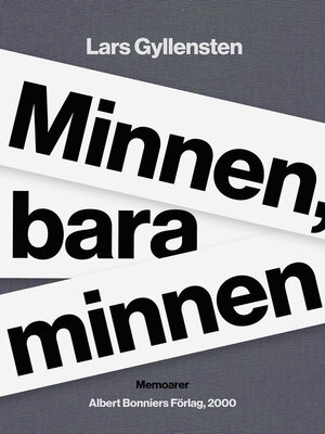 cover image of Minnen, bara minnen